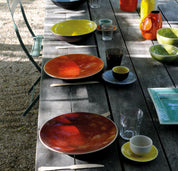 assiette plate orange-Jars Céramistes