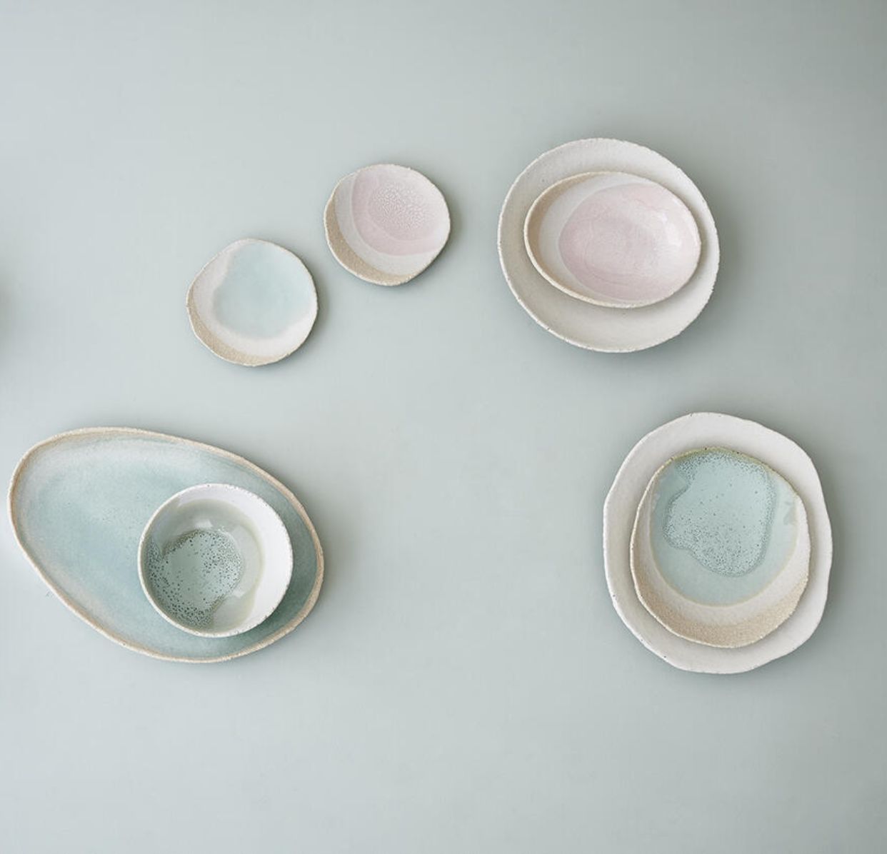 assiette plate vert-Jars Céramistes