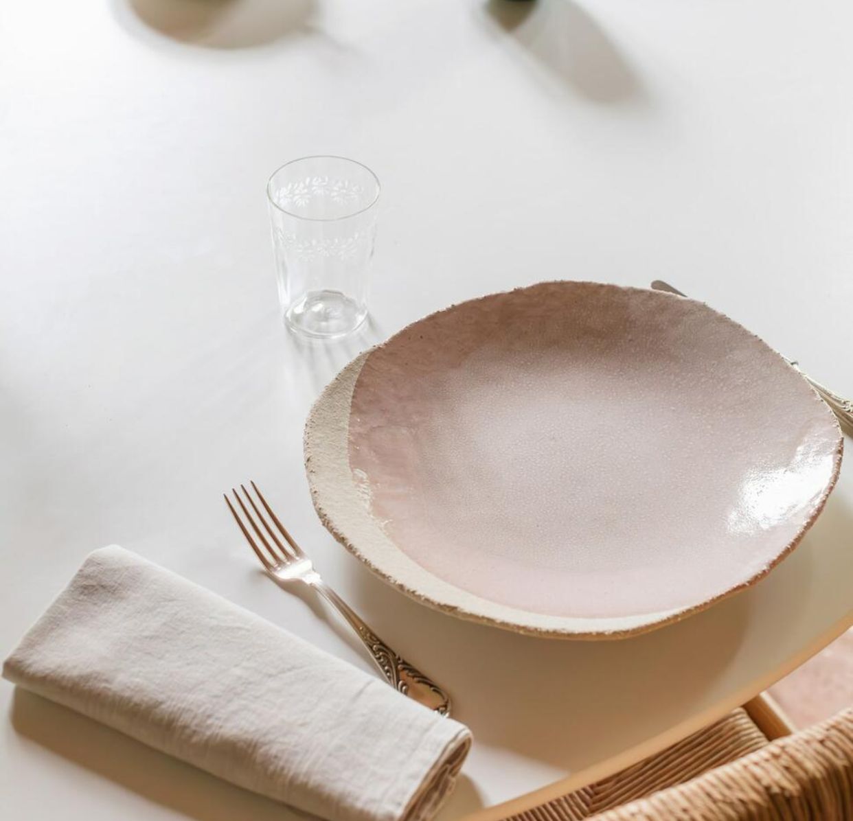 assiette plate rose-Jars Céramistes
