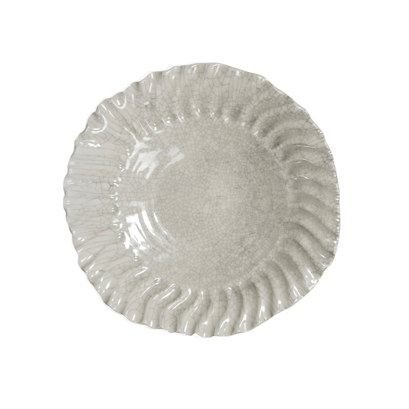 assiette creuse quartz craquelé-Jars Céramistes