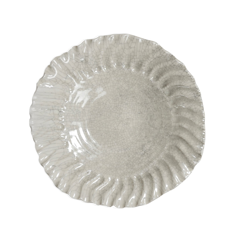 grande assiette creuse quartz craquelé-Jars Céramistes