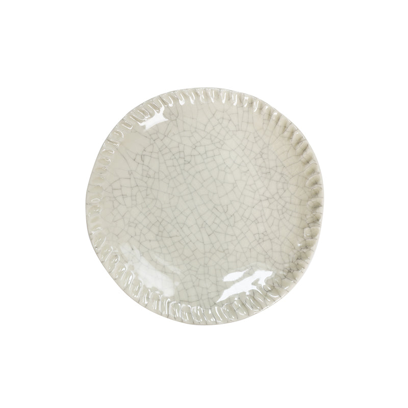 assiette à dessert quartz craquelé-Jars Céramistes