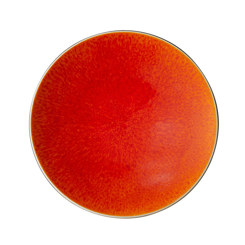set de 6 assiettes plate orange-Jars Céramistes