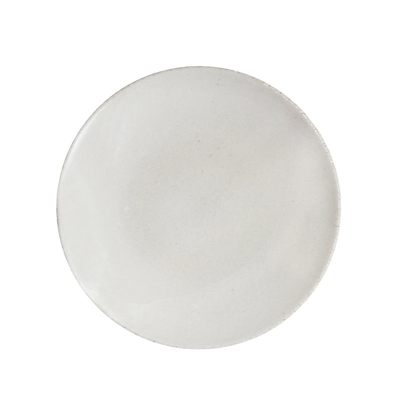 assiette plate ronde blanc-Jars Céramistes