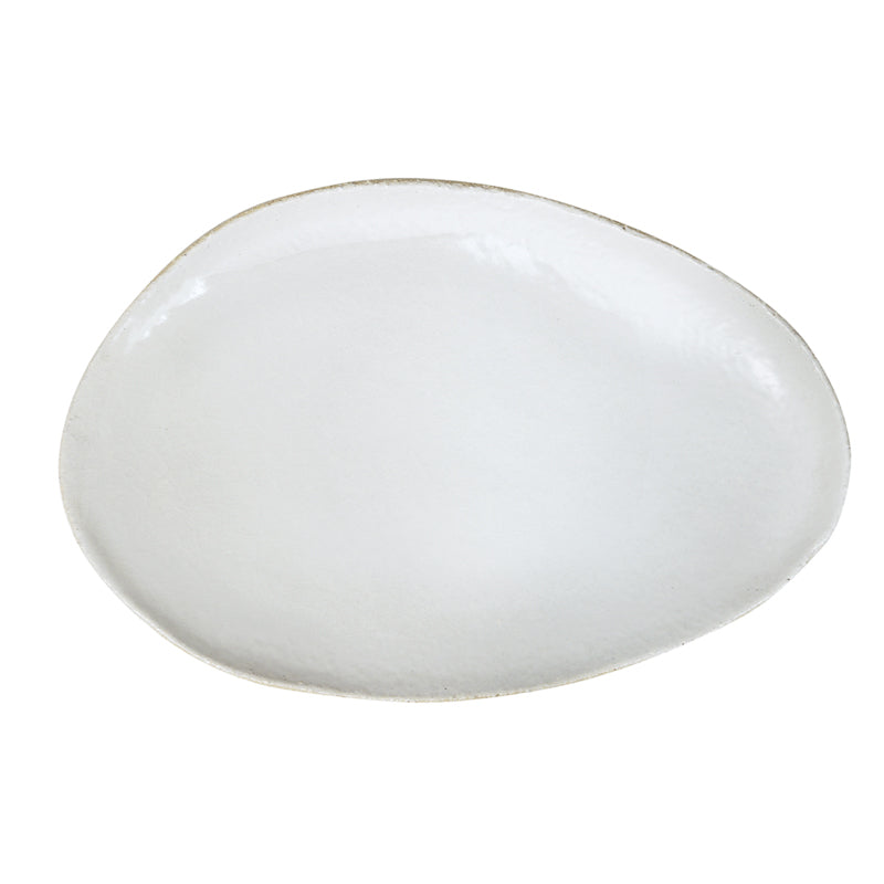 plat ovale l blanc-Jars Céramistes