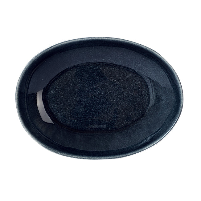 plat ovale bleu nuit-Jars Céramistes