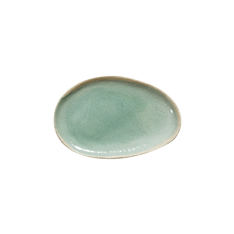 plat ovale s vert-Jars Céramistes