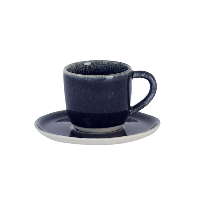 tasse & sous-tasse espresso bleu nuit