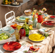 set de 6 assiettes plates citron